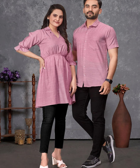 Premium Slub Cotton Couple Combo Set