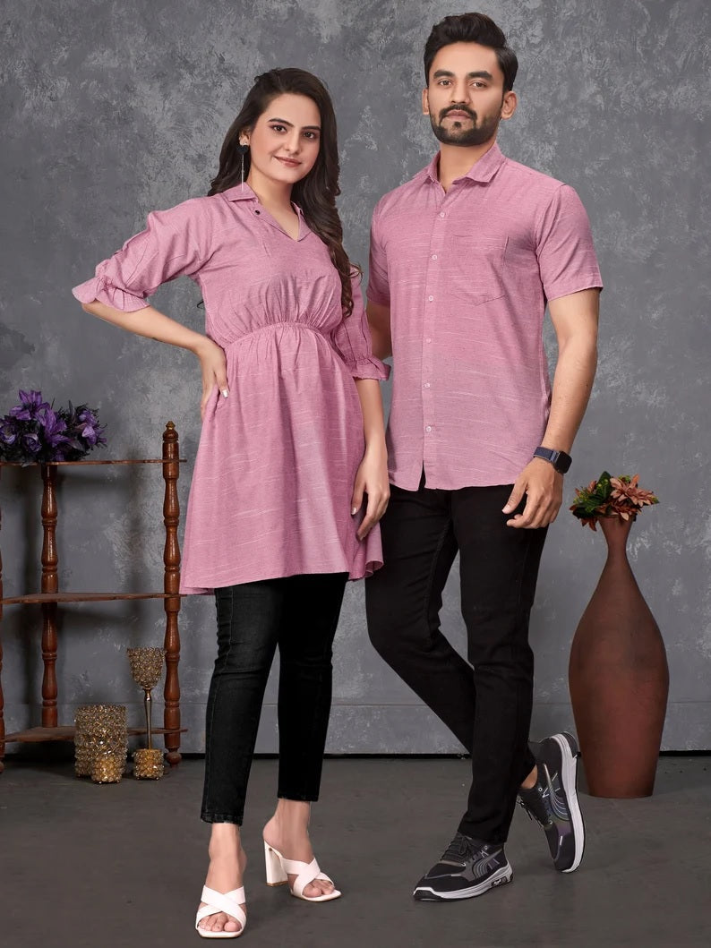 Premium Slub Cotton Couple Combo Set