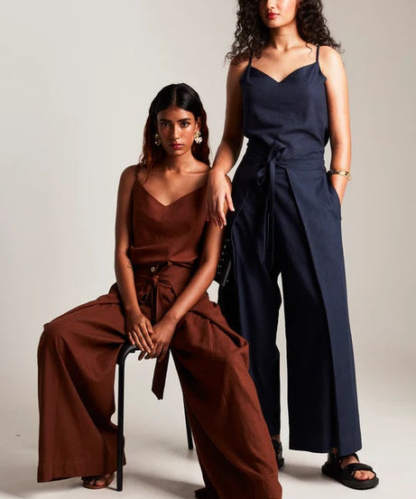 Co-Linen Camisole Top & Wrap Pants