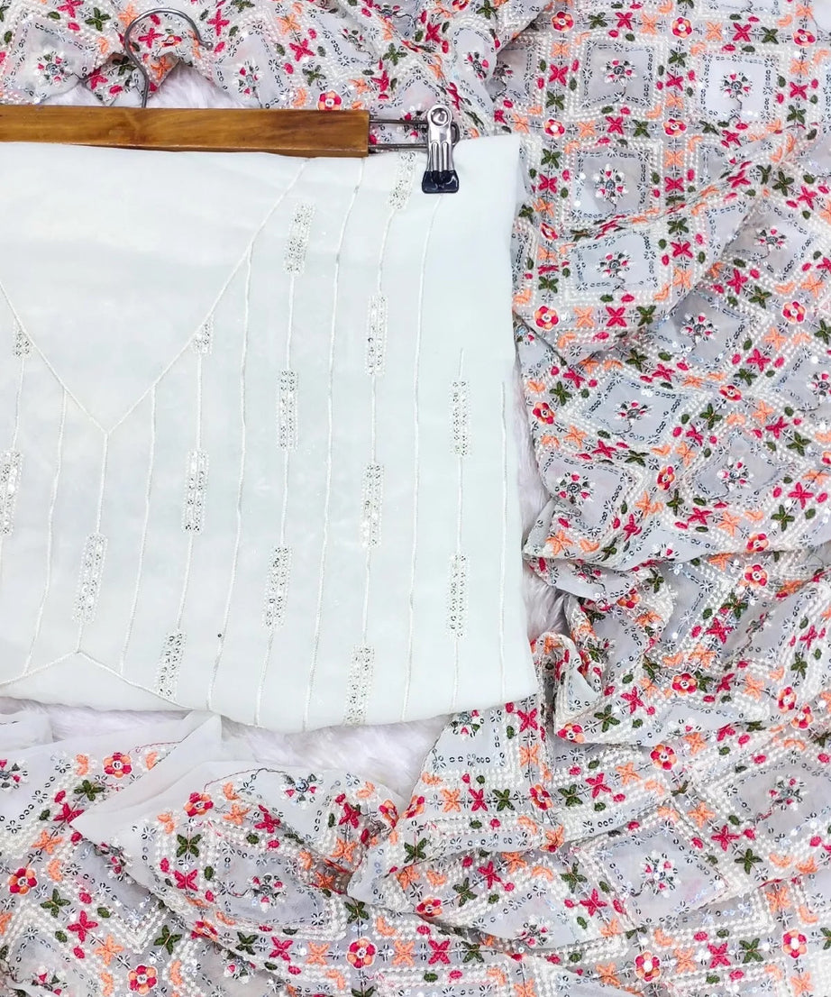 Georgette Beautiful Designer Saree, Party Wedding Sari & Blouse