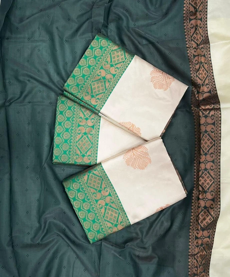 Women's Bollywood Banarasi Soft Silk Zari work Wedding Party Wear Saree & Blouse 11-KT