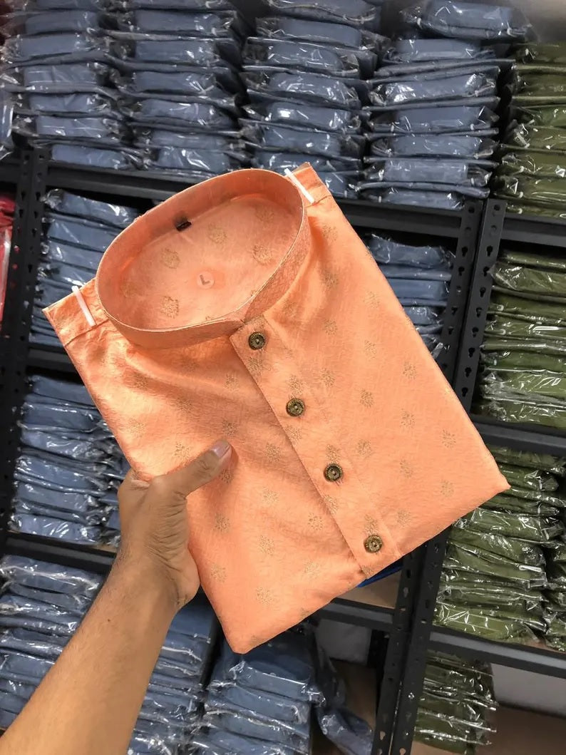 Men's Jacquard kurta pajama Set