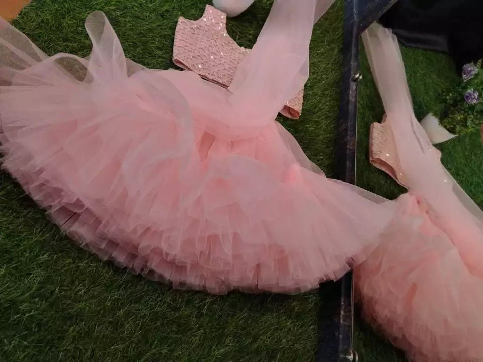 Heavy Net Full Flair Lehenga Dress