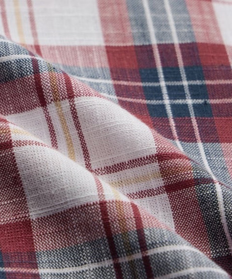 Plaid Red And White Men Relaxed Shirts
