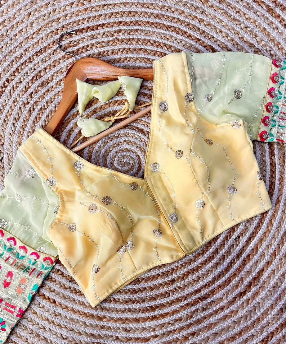 Full Stitched Milan Georgette Fancy Designer Traditional Look Blouse Choli