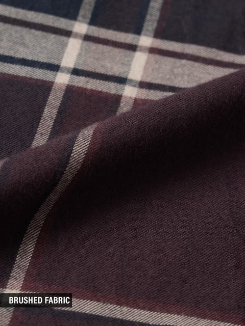 Plaid Shirt Canvas Men Relaxed Shirts