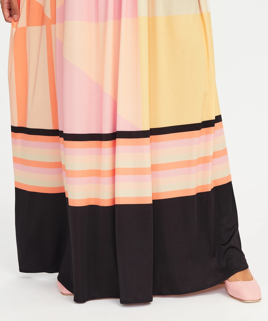 Flowy Rayon Cotton Maxi Kaftan, Lightweight and Breathable Caftan For Women's