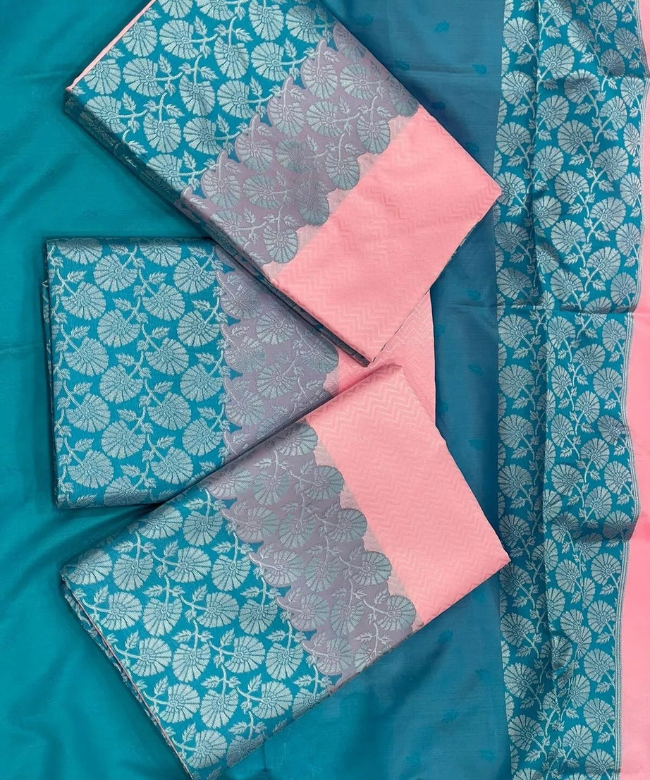 Soft Lichi Silk Wedding Exclusive Saree With Blouse