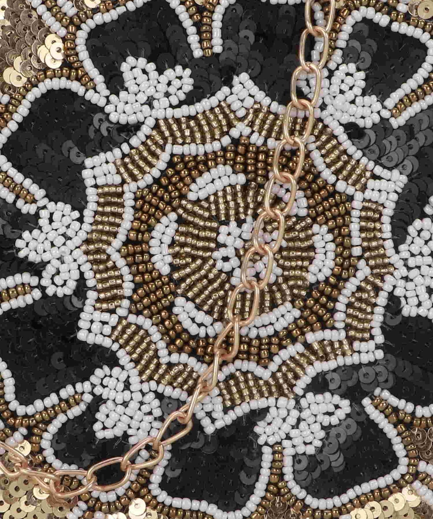 Gala Floral Emroidered Faux Silk Clutch