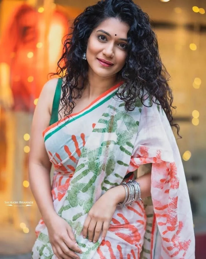 Faux Georgette With Beautiful Digital Printed Saree With Blouse