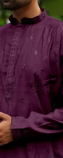 Premium Silk Indian Festival Beautiful Full Stitched Men's Kurta Pajama Set