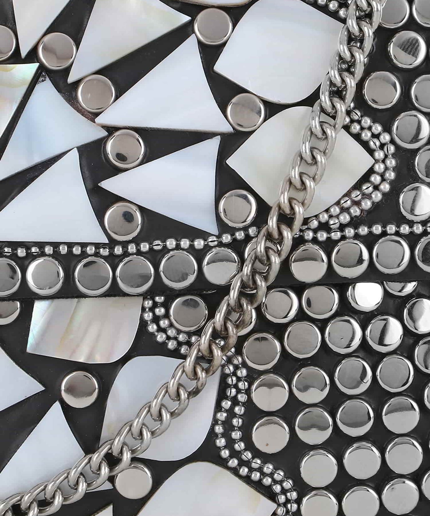 Mosaic Metal Embellished Clutch