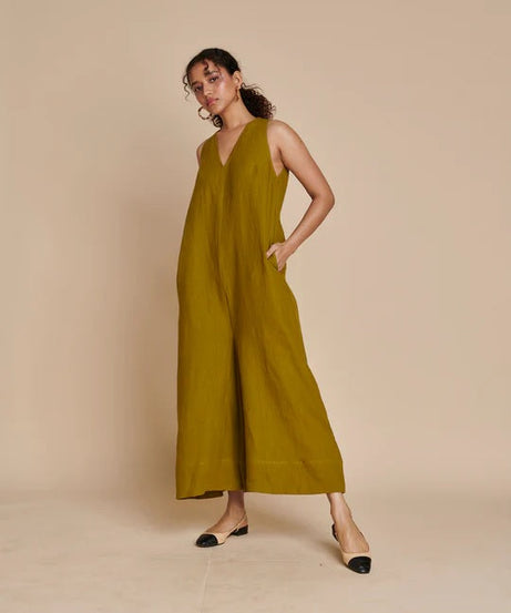 Linen Flared Jumpsuit