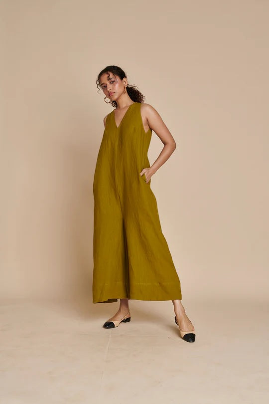 Linen Flared Jumpsuit