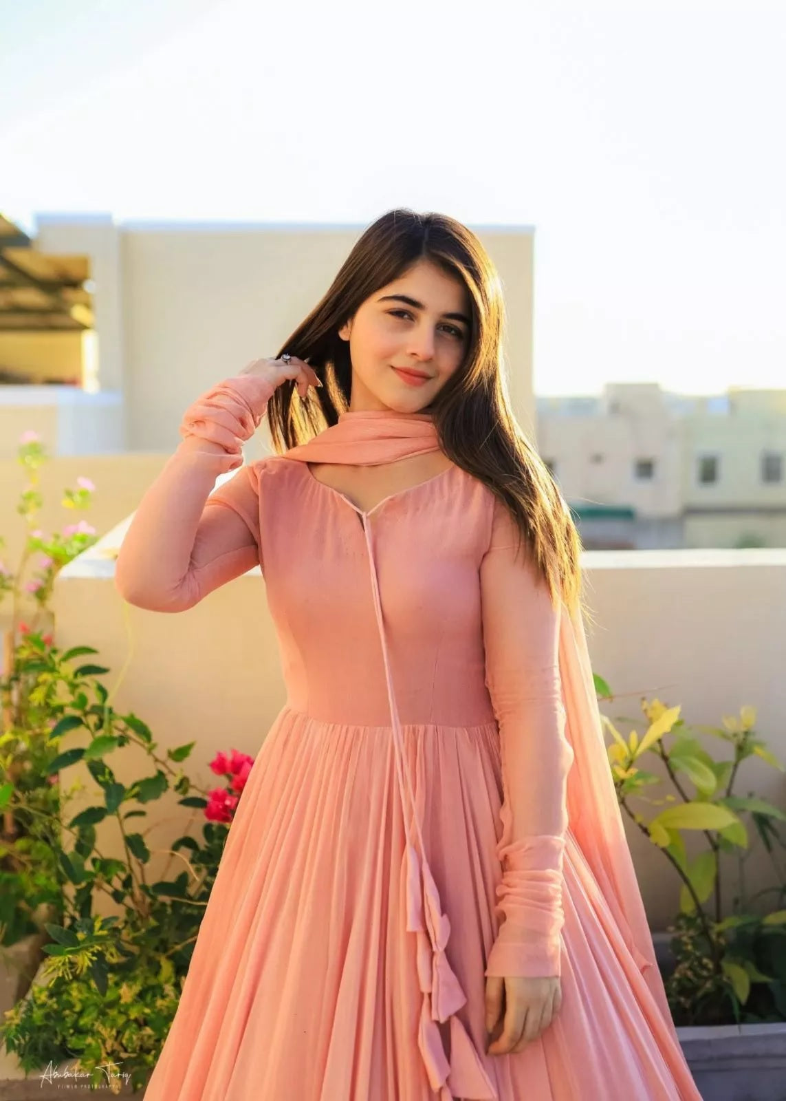 Traditional Wear Faux Georgette Long Anarkali Gown & Dupatta