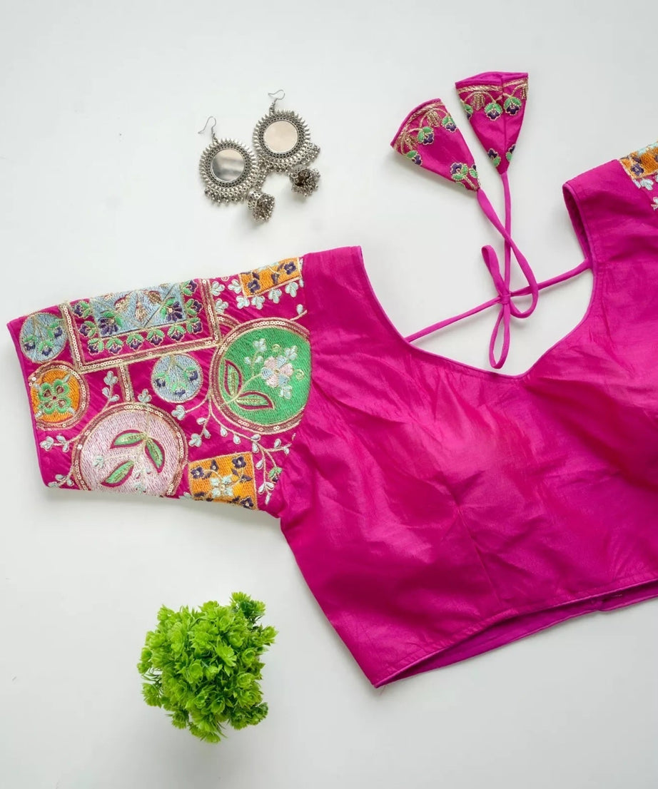 Silk Wedding Special Indian Bollywood Blouse & Choli