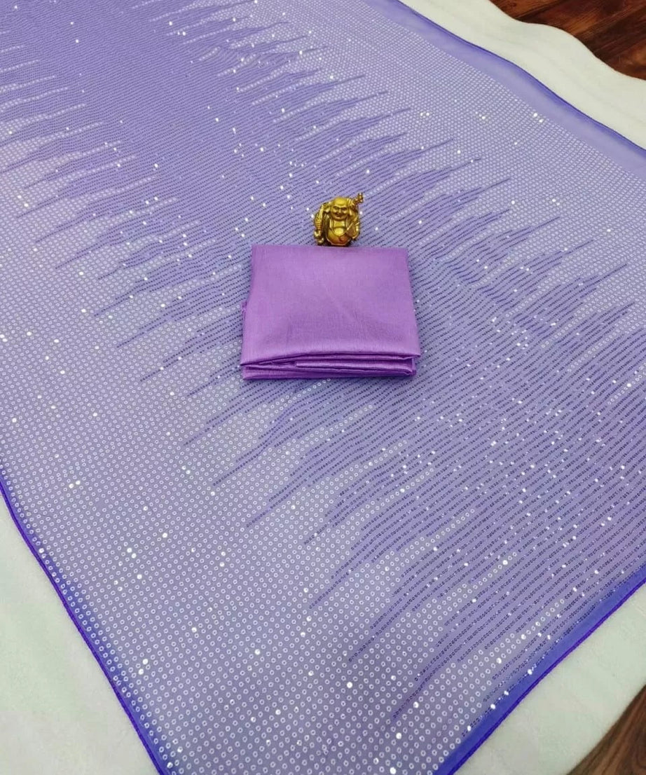 Georgette Party Wear Wedding Saree, New Indian Classic Function Sari