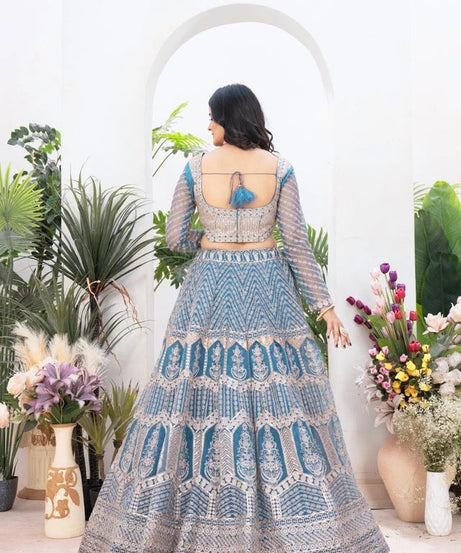 Exclusive Stitched Premium Net Wedding Function  Lehenga Blouse With Dupatta 15-MA