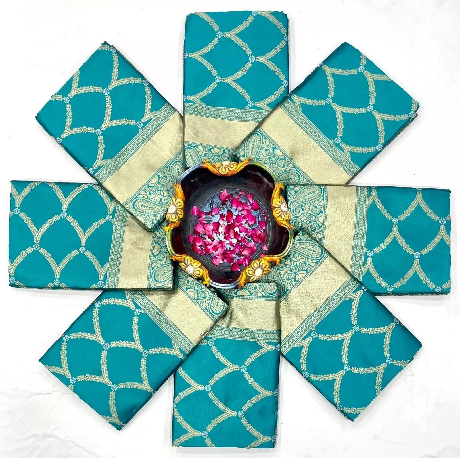 Soft Lichi Silk Party Wear Sari & Blouse