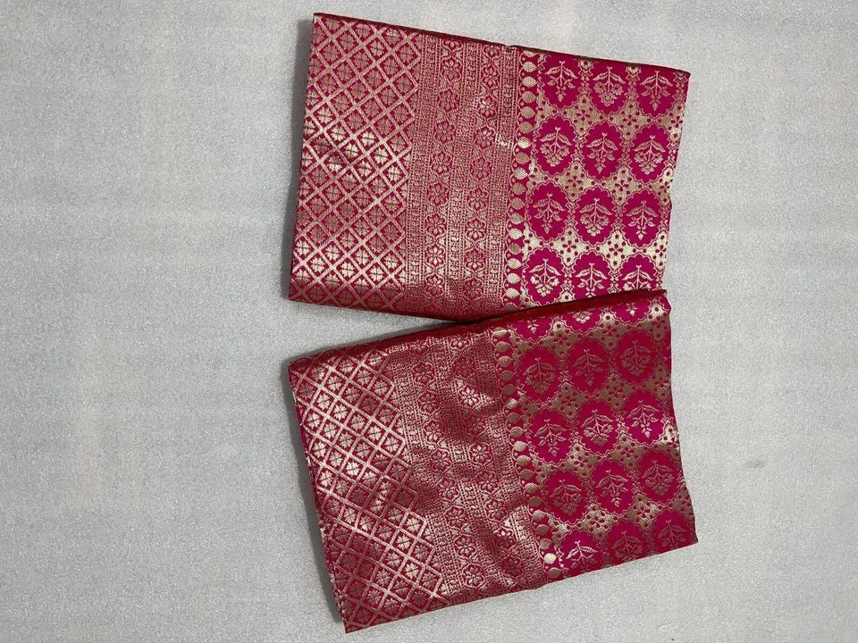 Wedding Wear Designer Banarasi Soft Silk Saree,Indian Party Sari & Blouse