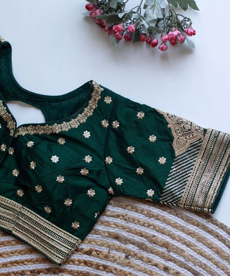 Women's Caterpillar Silk Full Stitched Blouse