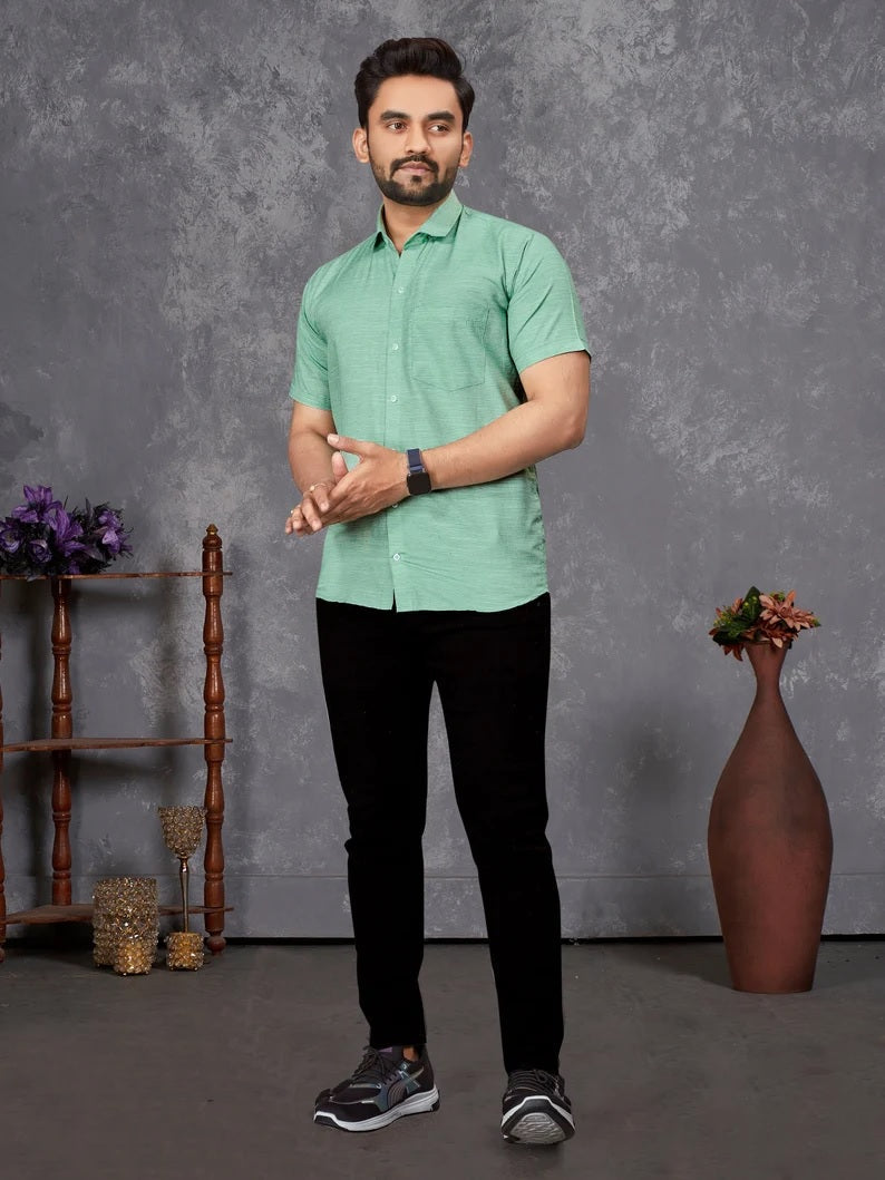 Premium Slub Cotton Shirt For Men's