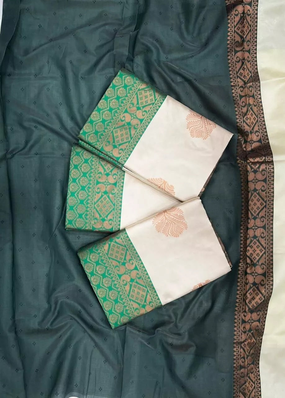 Classic Banarasi Soft Silk Saree, Fancy Wedding Sari & Blouse