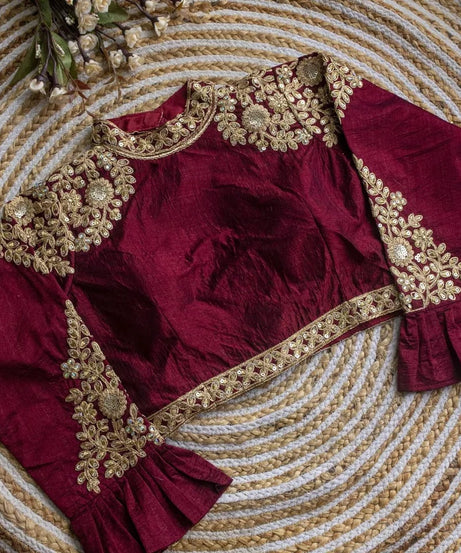 Glossy Silk Saree Blouse