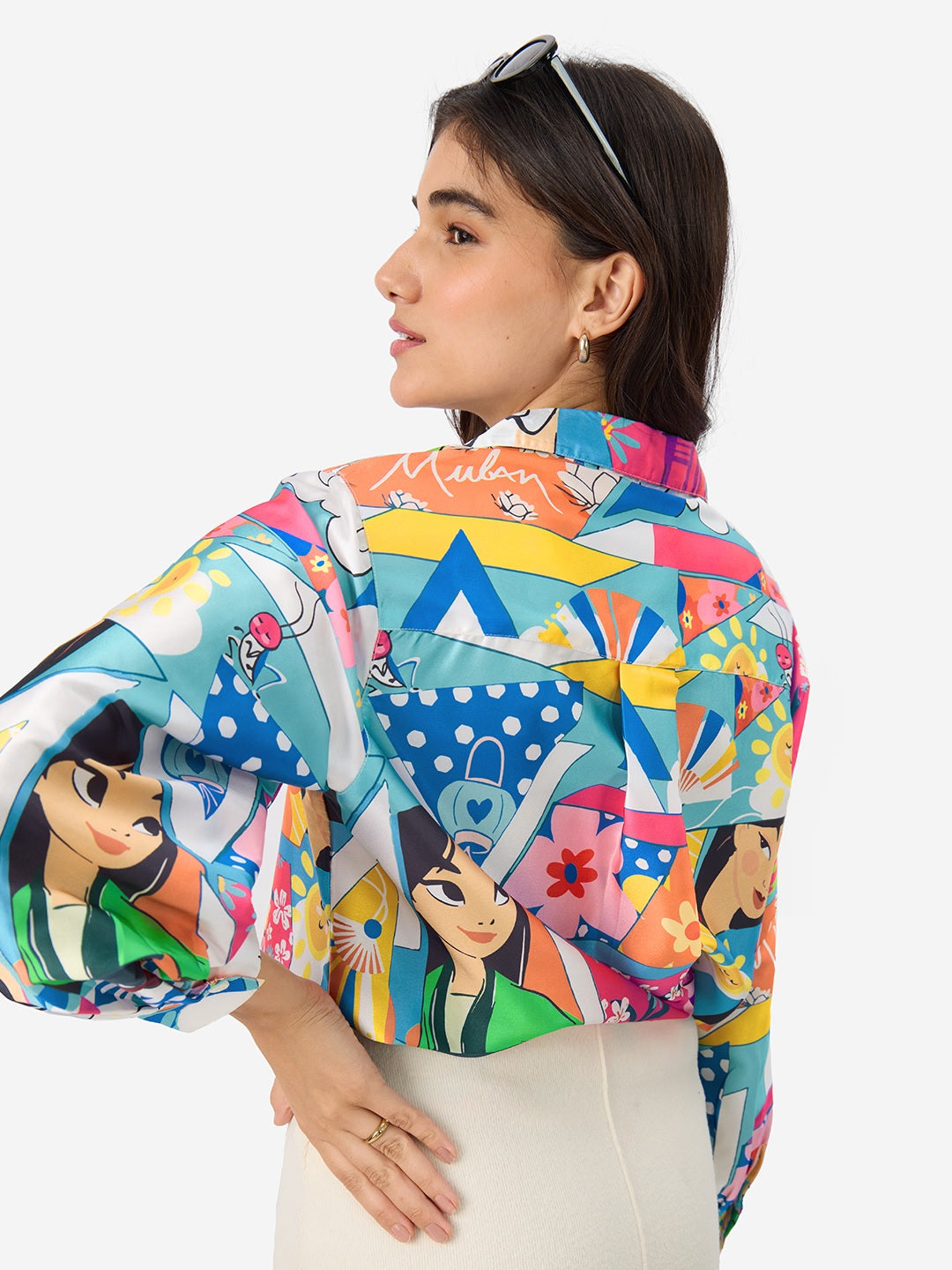 Satin Disney Mulan Women Shirts