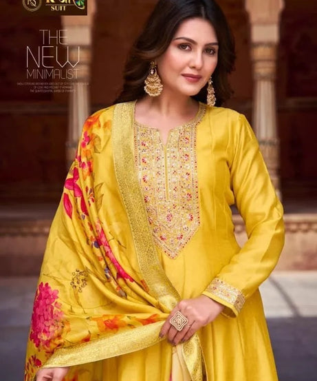 Silk Indian Wedding Pakistani Wear Top Bottom & Dupatta