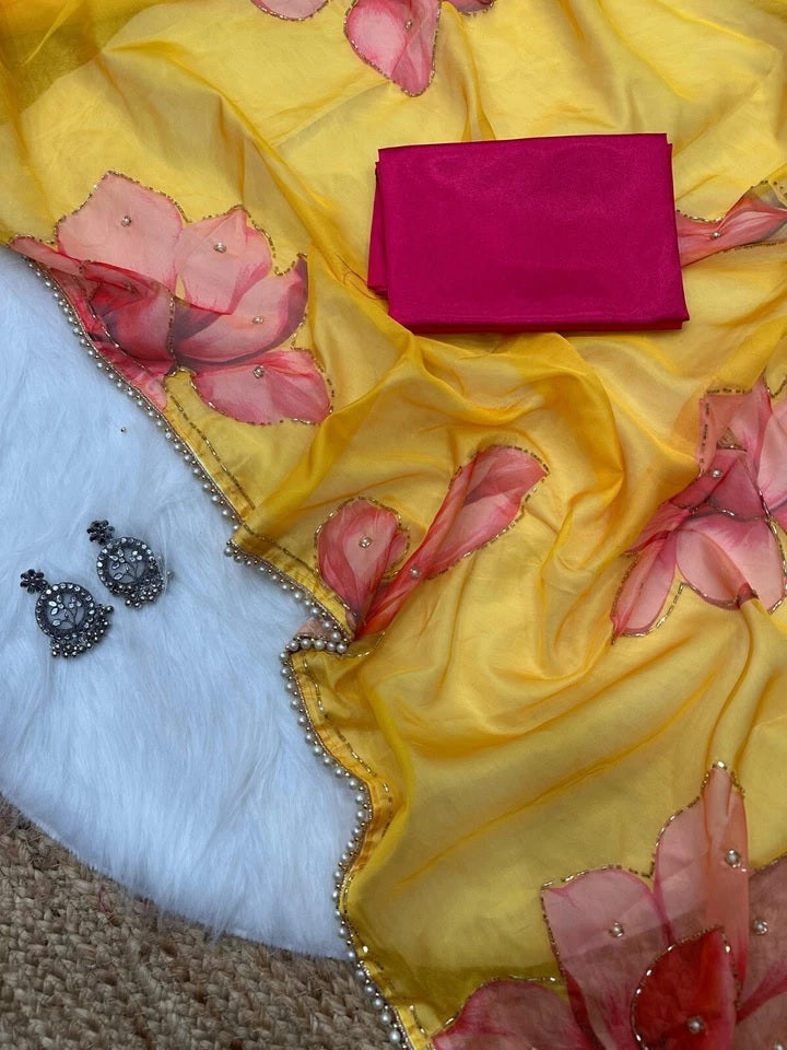 Soft Tebi Silk Beautiful Designer Saree With Blouse 11-GP