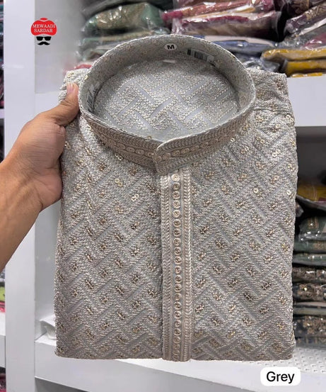 Men's FullStitched Premium Rayon Wedding Special Kurta Pajama Set