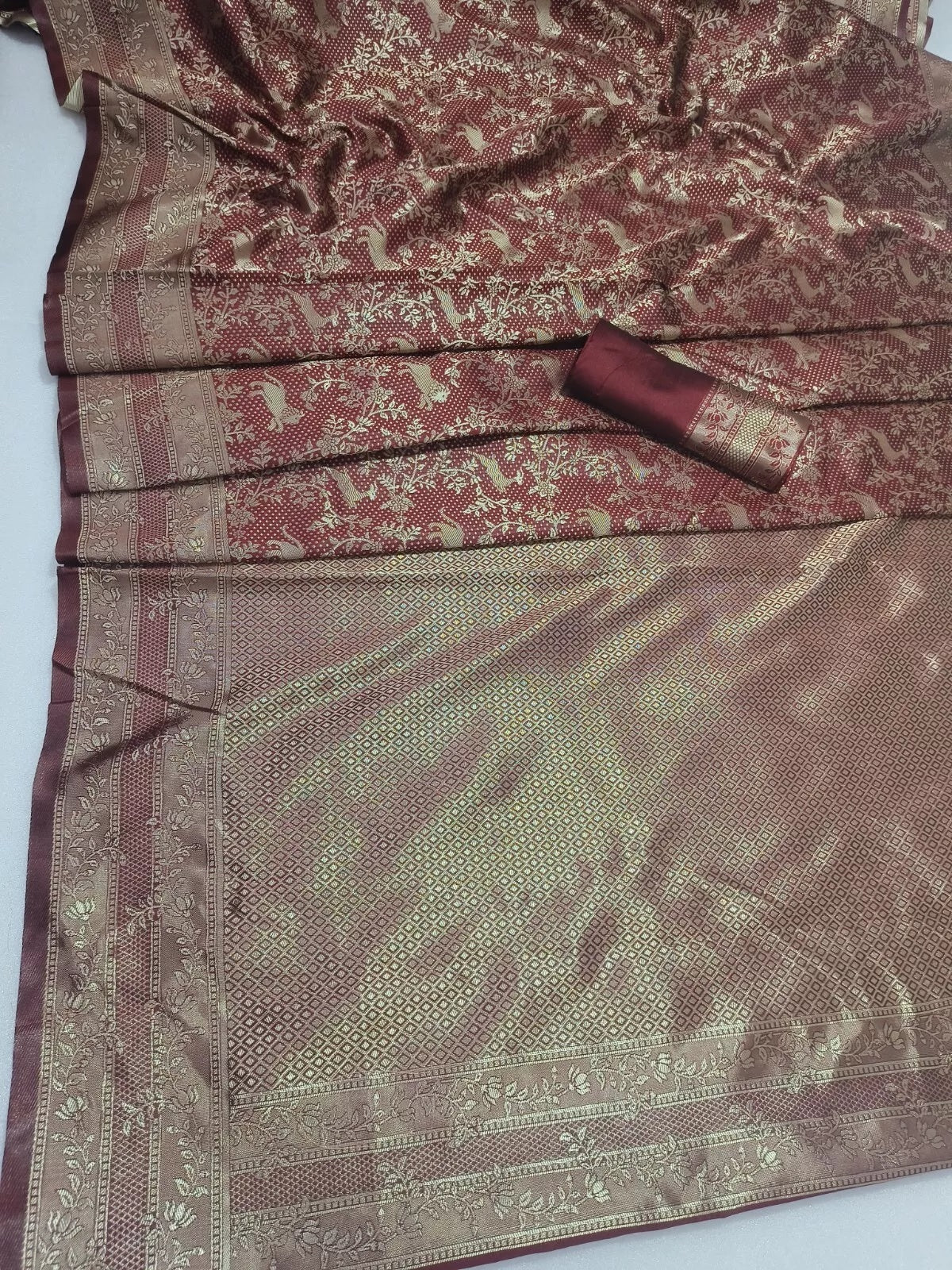 Classic Wedding Banarasi Soft Silk Sari & Blouse