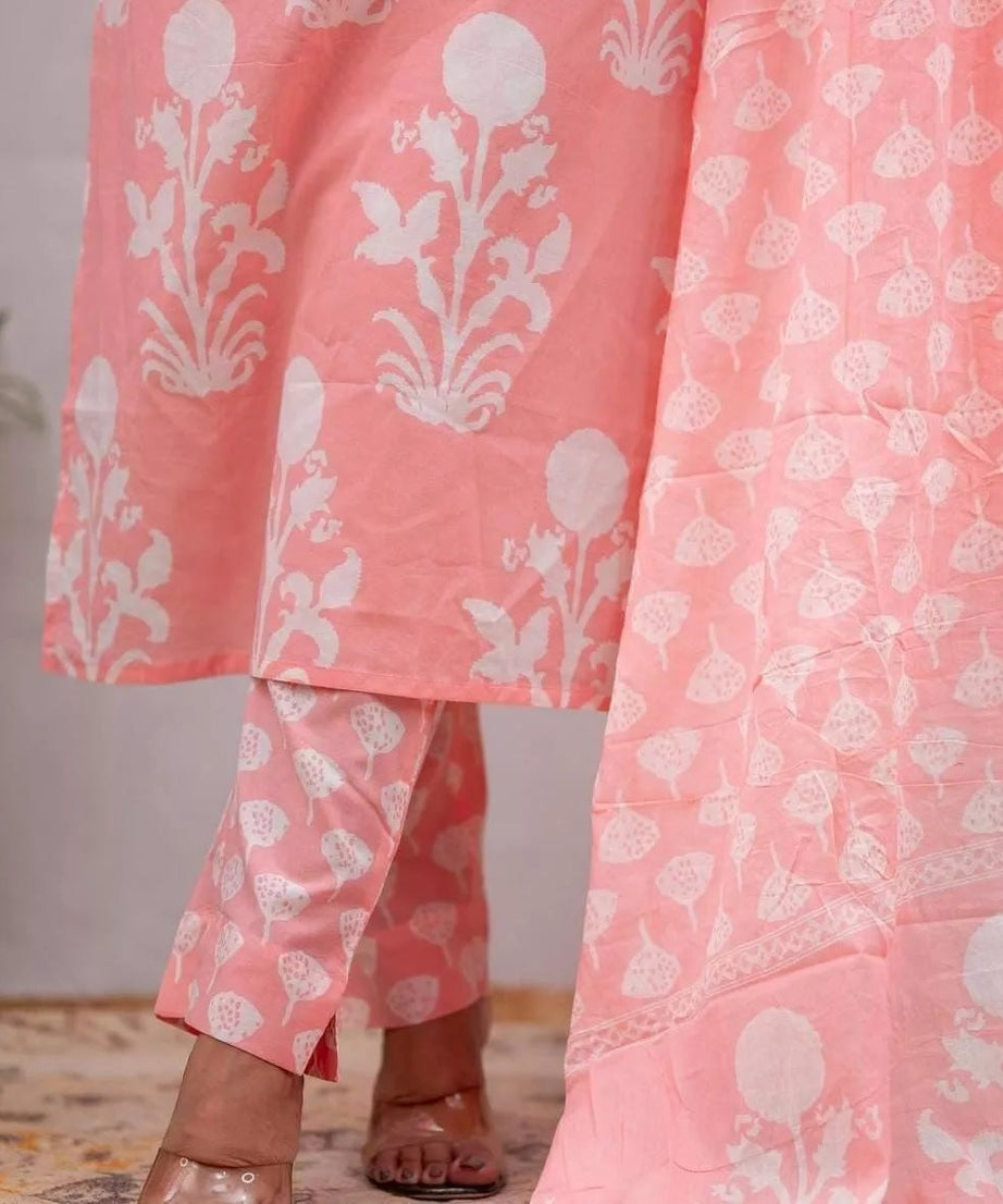 Cotton Fabric Fancy Bollywood Exclusive Kurti Pant & Dupatta