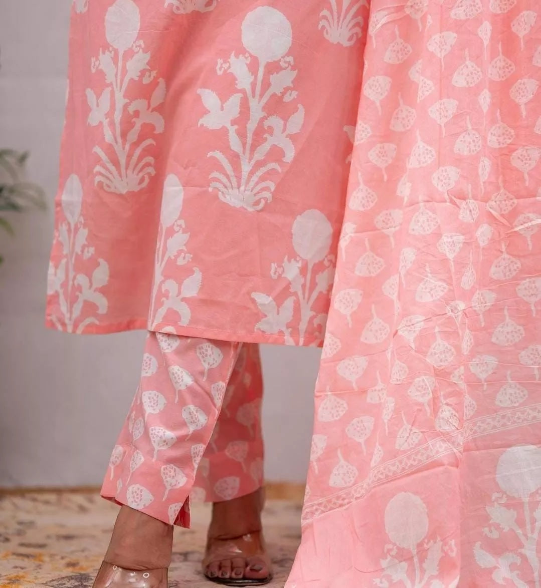 Cotton Fabric Fancy Bollywood Exclusive Kurti Pant & Dupatta