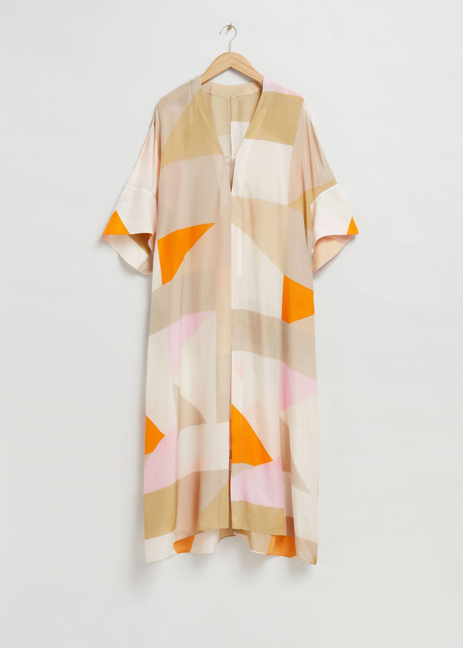 Soft Silk Crepe Digital Printed  Beach Wear Women's Long Kaftan