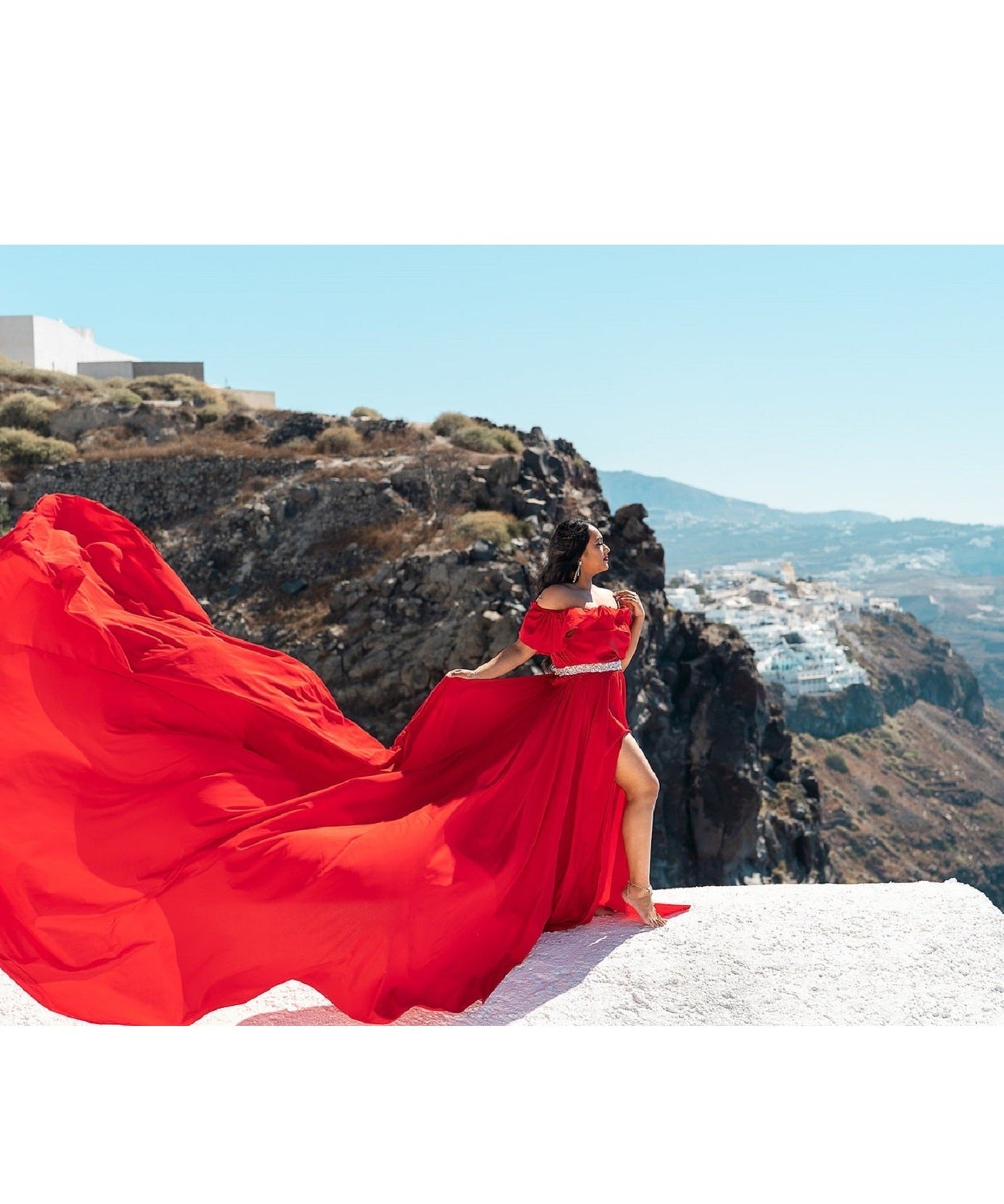 Long Flying Satin Dress For Photoshoot, Dress for Wedding