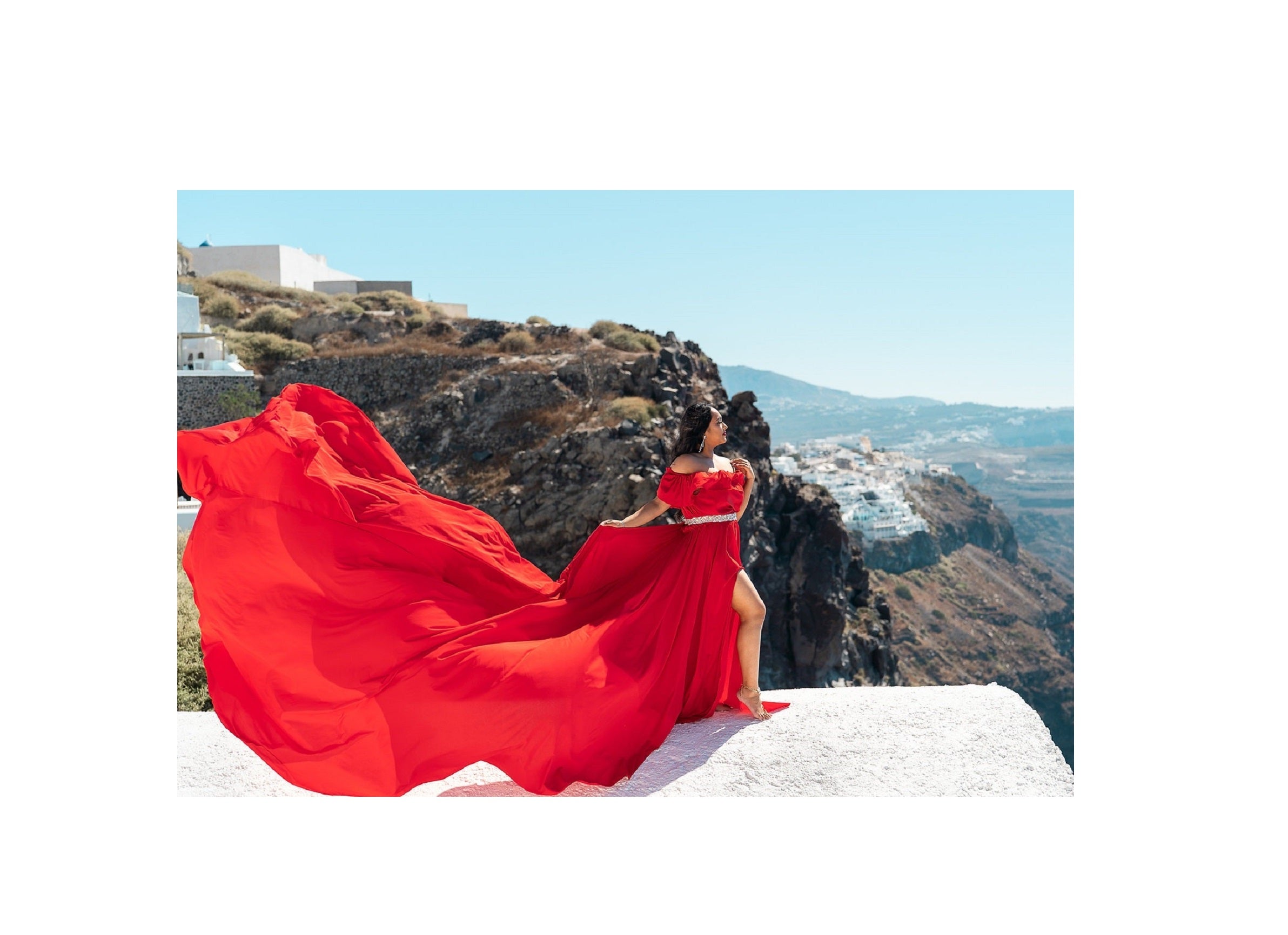 Long Flying Satin Dress For Photoshoot, Dress for Wedding