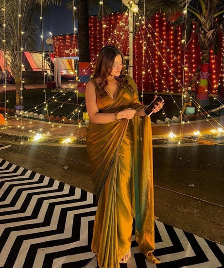 Women's Party Wear Frandy Crush Saree With Blouse 11-JR