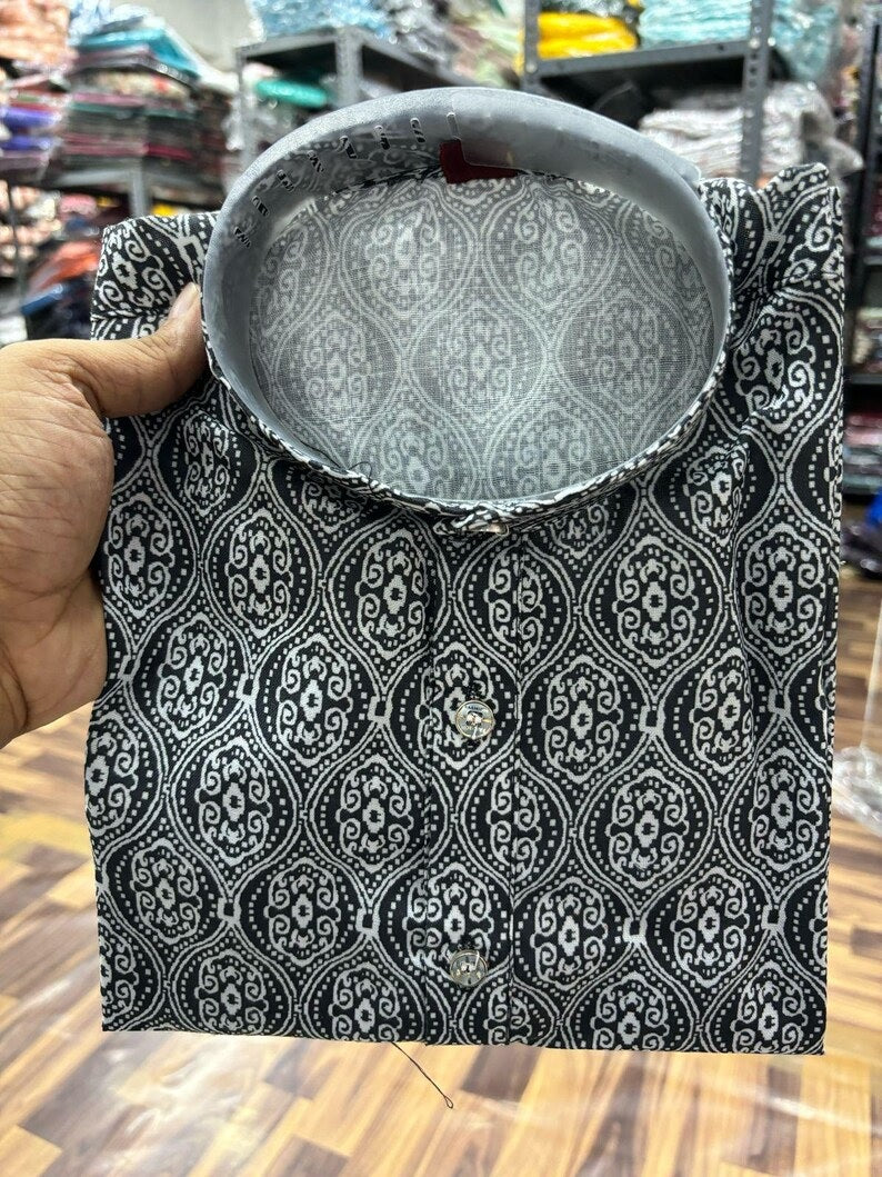 Pure Cotton Men's Kurta Pajama Set