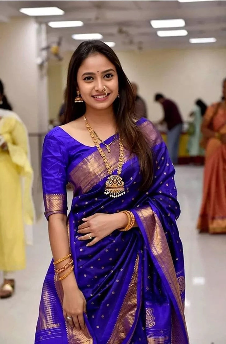 Bollywood Wedding Banarasi Soft Silk Saree Blouse