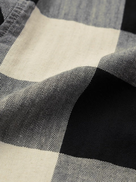 Checks Carbon Cotton Linen Shirts