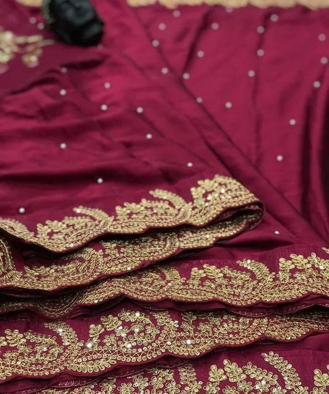 New Heavy Satin Silk Saree Blouse,Party Wedding Wear Sari