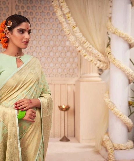 Trending Banarasi Soft Silk Wedding Wear Saree With Blouse 11-KT