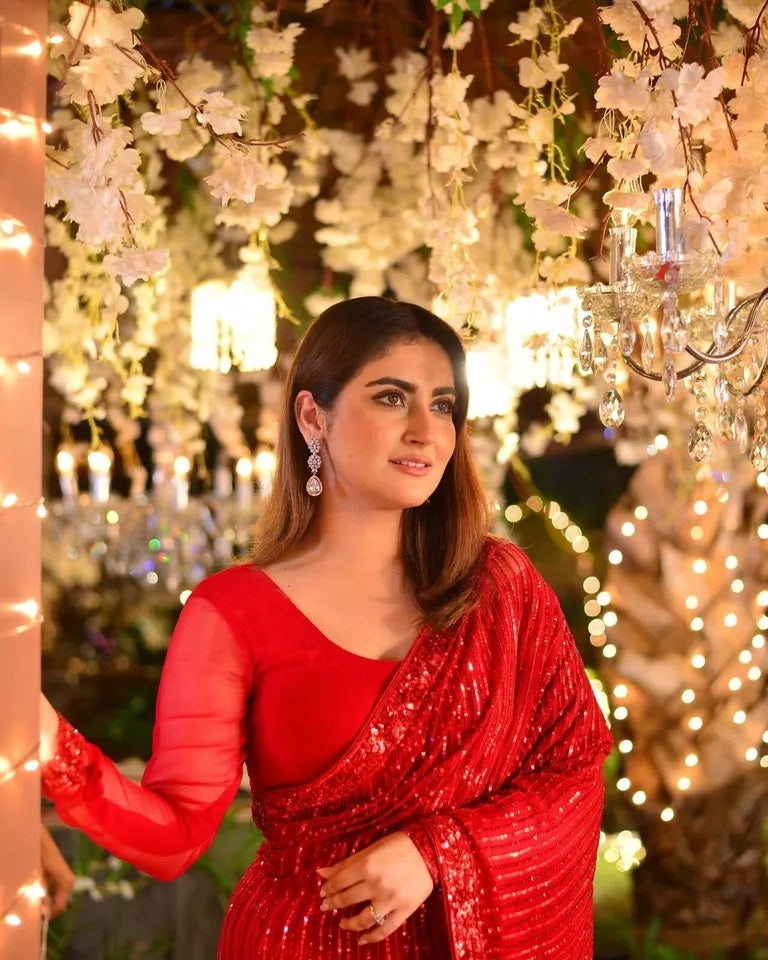 Traditional Classic Party Wear Georgette Saree, Wedding Ethnic Sari & Blouse