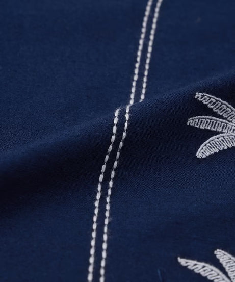 Midnight Petal Cotton Linen Shirts