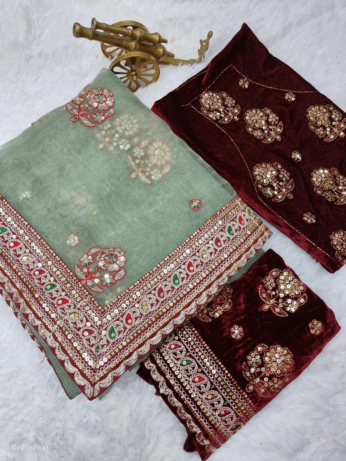 Wedding Bollywood Soft Light Organza Saree,Festival PartyWear Sari & Blouse