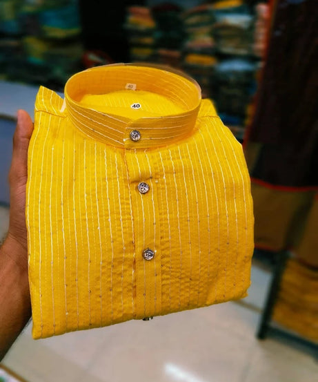 Men's Crossed Kurta Pajama Set For Men's