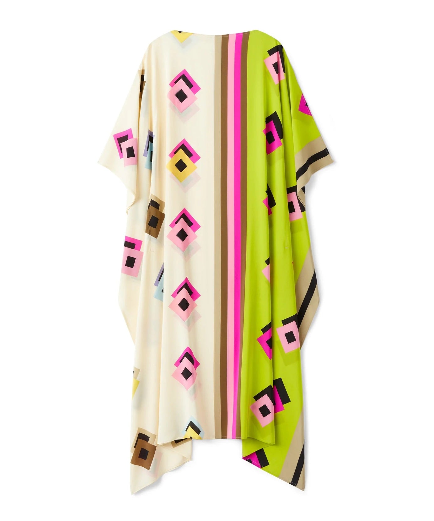 French Moss Silk Kaftan - Luxe Resort & Lounge Wear Caftan For Women's