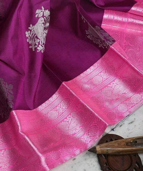 Soft Lichi Silk Indian Traditional Sari & Blouse